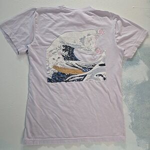 Ripndip Lord Nermal Mens Small T Shirt Lavender Great Wave Of Nerm Graphic Tee
